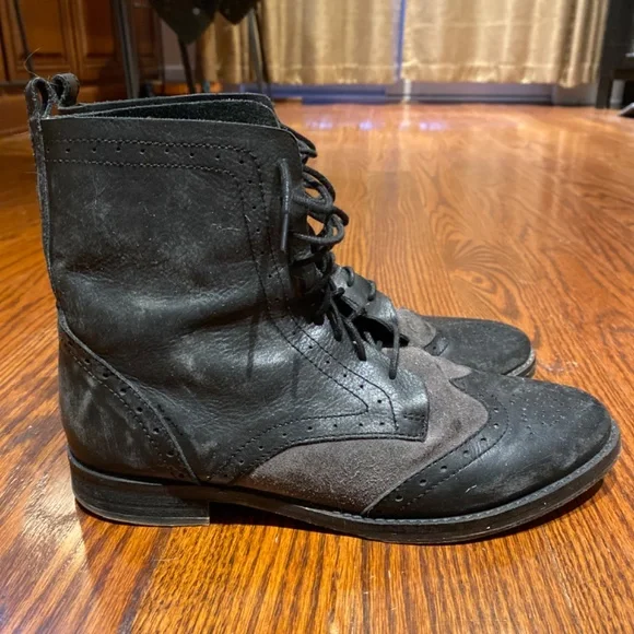 Free People Lace up Oxford Boots 39 8.5 - Picture 2 of 4